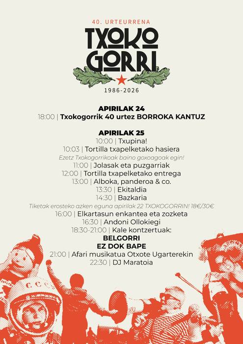 Txokogorriren 40. urteurren jaia