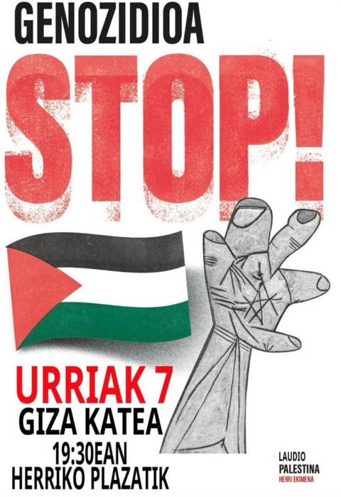 Palestinaren aldeko giza katea