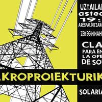 Solaria proiektuari buruzko hitzaldia