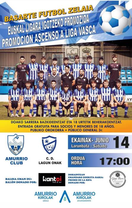 Amurrio Cluben gazte taldea Euskal Ligara igotzeko promozioa