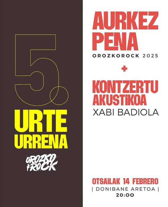 Orozkorocken 5. urteurrenaren aurkezpena