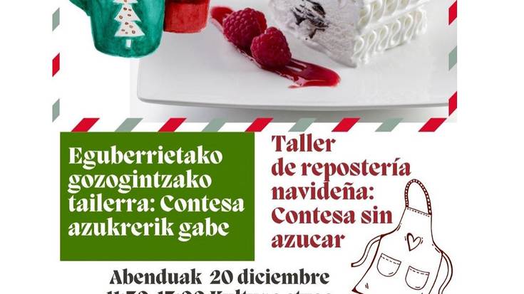 Eguberrietako gozogintza tailerra: Contesa azukrerik gabe