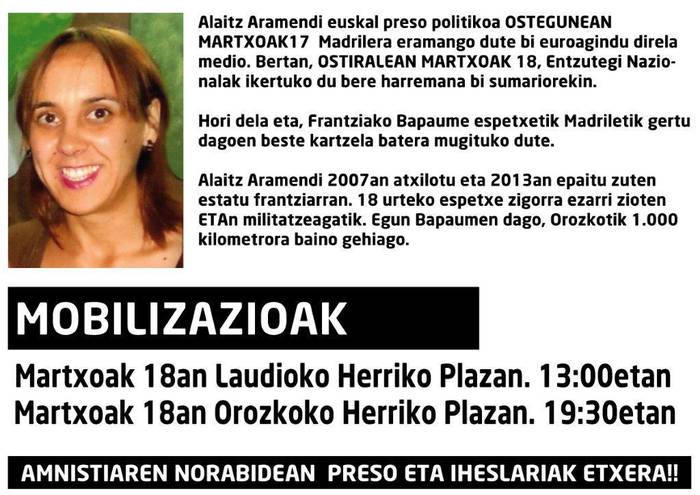 Alaitz Aramendi askatu