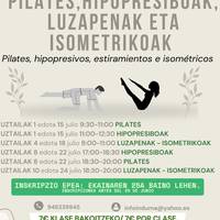Pilates, hipopresibo, luzapen eta isometrikoen saioetan izena emateko azken eguna