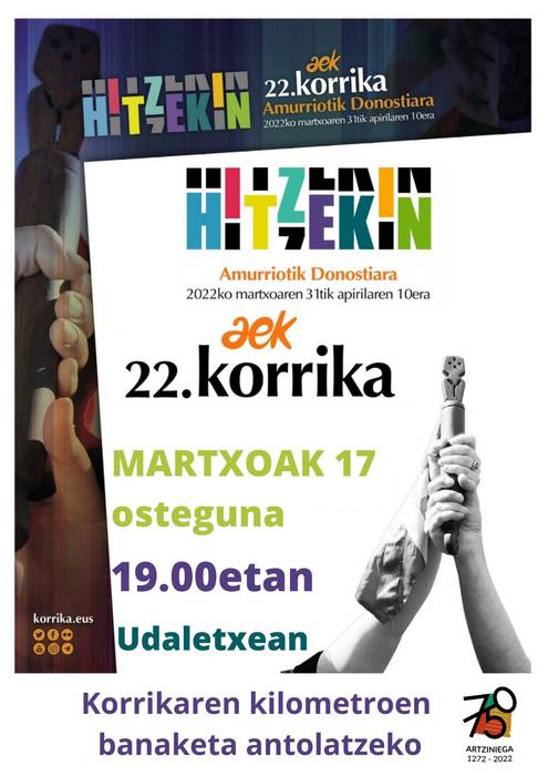 Korrikaren kilometroen banaketarako bilera