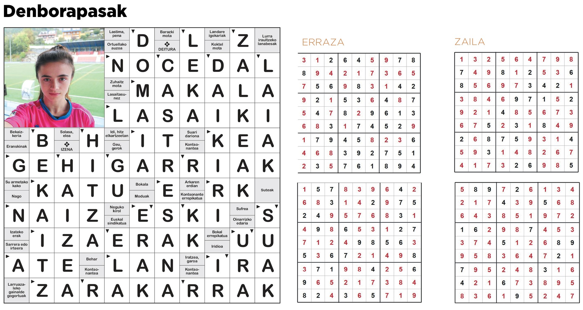 Aiaraldea Hemen hamabostekariaren 103. zenbakiko DENBORAPASEN-EMAITZAK