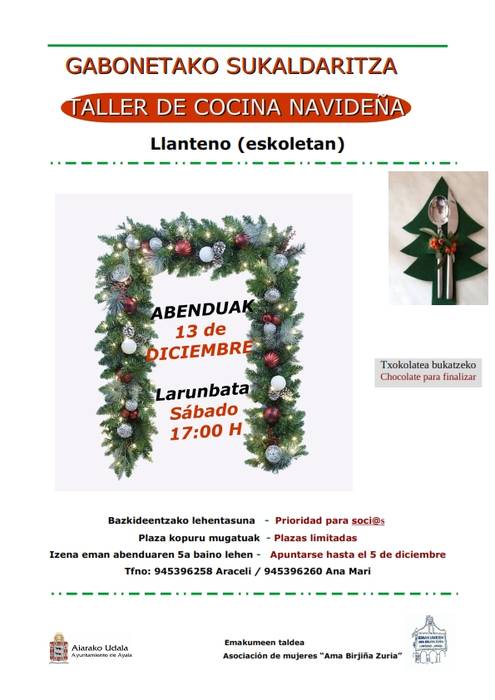 Gabonetako sukaldaritza tailerra