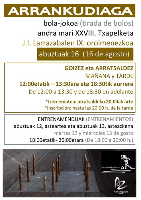 Bola-joko txapelketarako entrenamendua