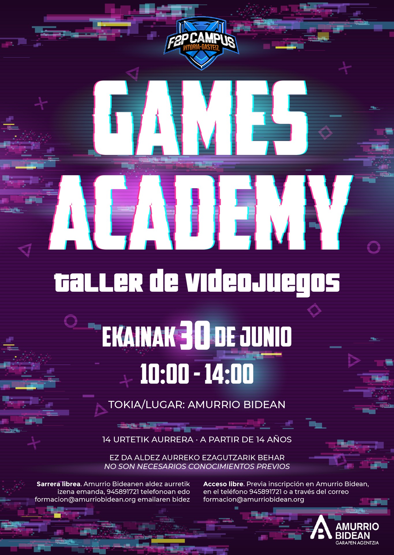 Games Academyk tailer bat antolatu du Amurrion, aldez aurreko ezagutzarik gabe bideo-jokoak egiten ikasteko