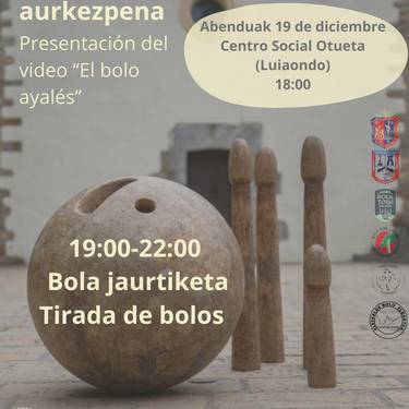 'Aiarako bola-jokoa' bideoaren aurkezpena