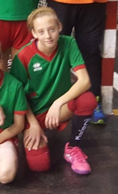 Uxue Alonso laudioarra Euskadiko eskubaloi selekzioaren deialdian.