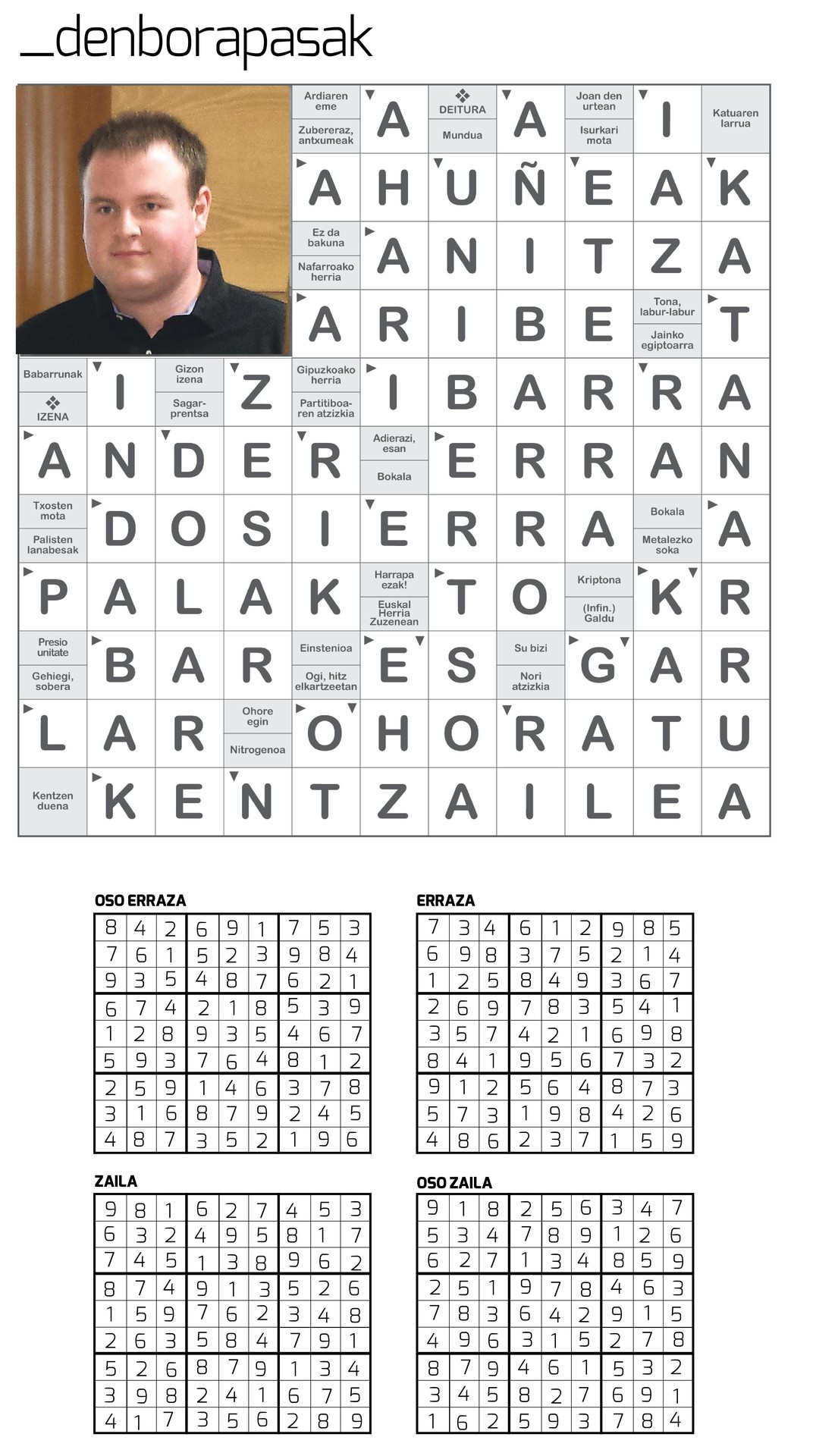 Egunkariaren 46. zenbakiko DENBORAPASEN EMAITZAK