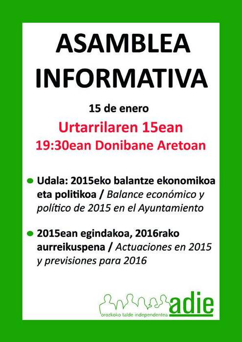 ADIEko batzar informatiboa