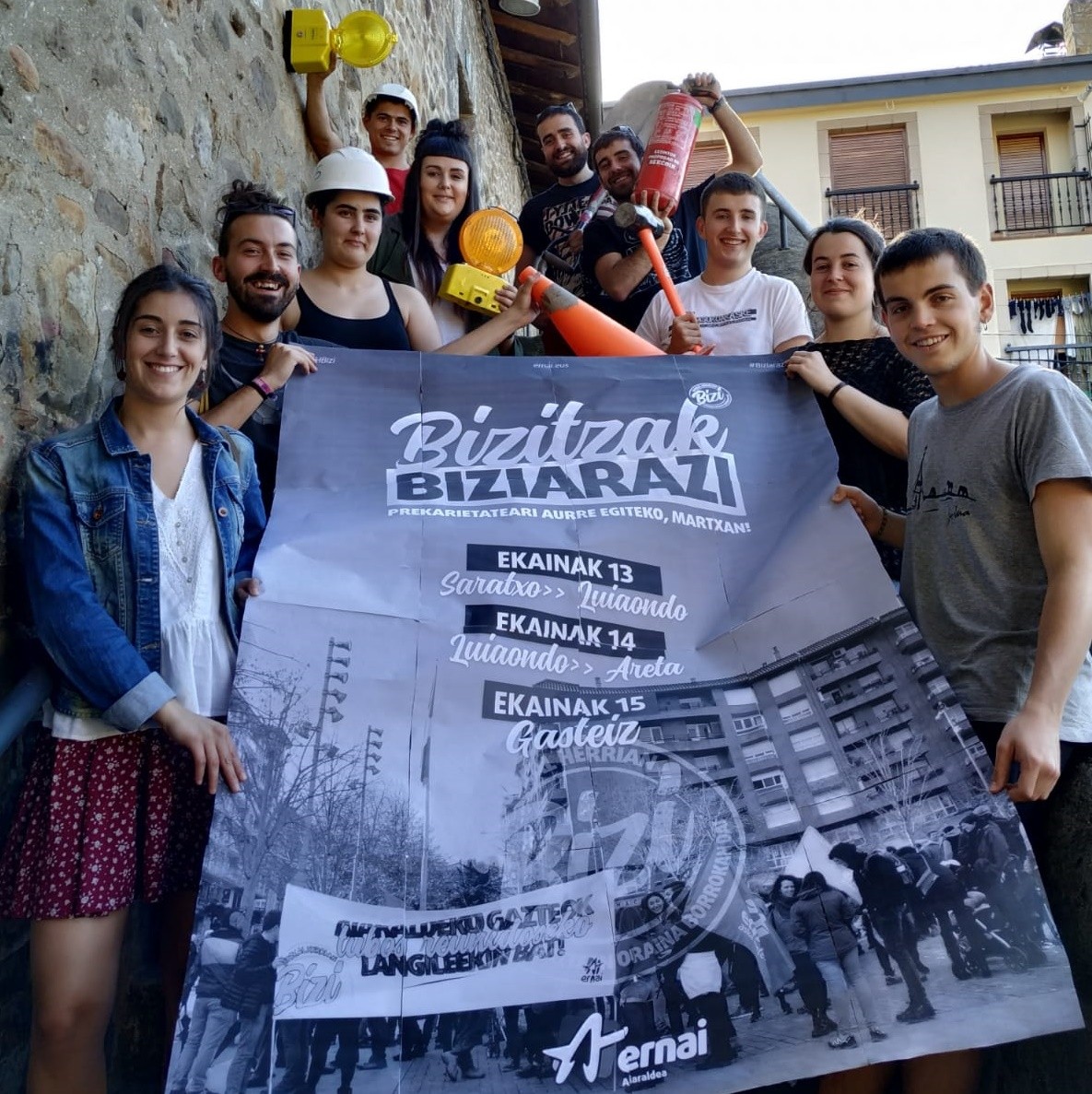 Prekarietatearen kontrako ibilaldia antolatu du Ernaik eskualdean