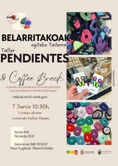Belarritakoak egiteko tailerra + kafea