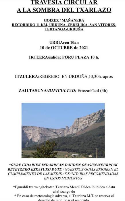 Txarlazoren gerizpean ibilaldi zirkularra