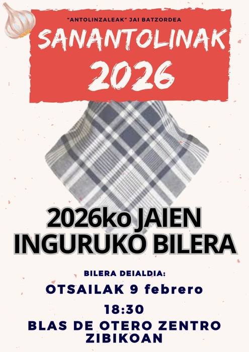 Sanantolinak antolatzeko bilera