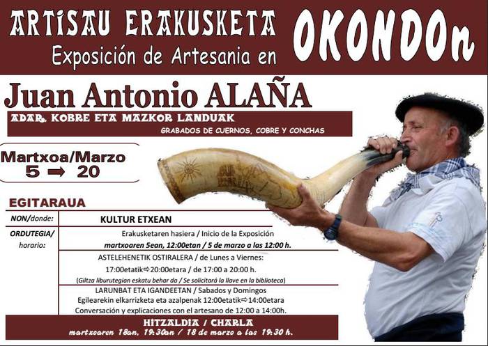 Artisautza Juan Antonio Alañaren eskutik