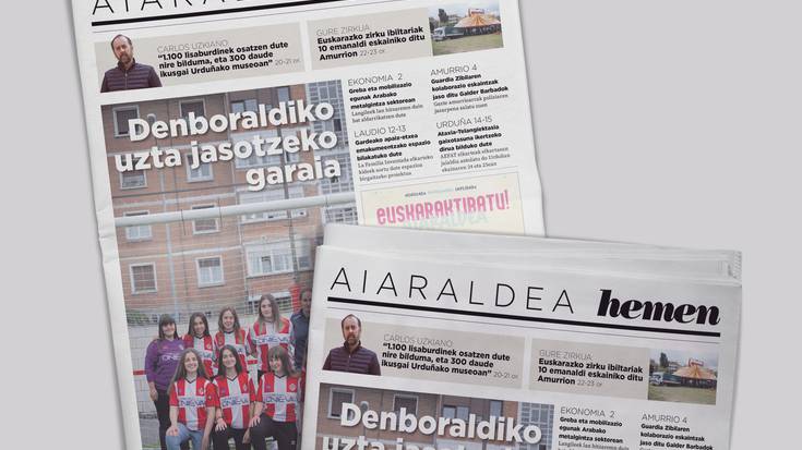 Kalean da Aiaraldea Hemen hamabostekariaren zenbaki berria