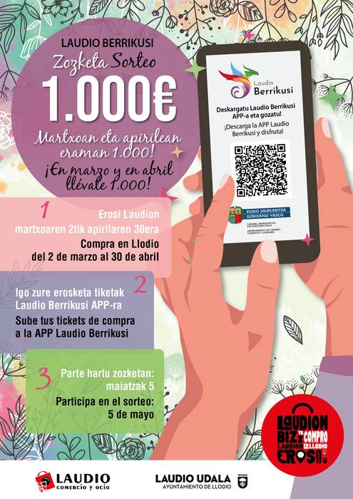 'Martxoan eta apirilean eraman mila' zozketa Laudio Berrikusirekin