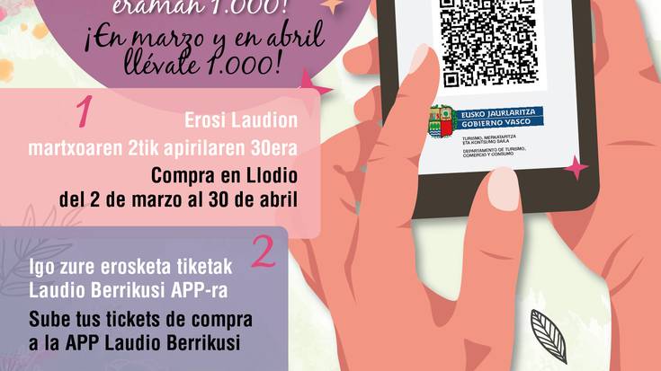 'Martxoan eta apirilean eraman mila' zozketa Laudio Berrikusirekin