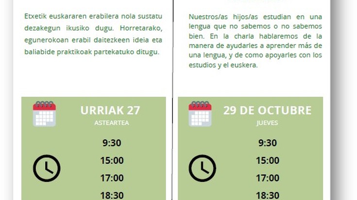 Euskarari buruzko hitzaldi telematikoak
