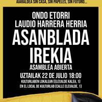 Ondo Etorri Laudioko harrera elkartearen bilera irekia