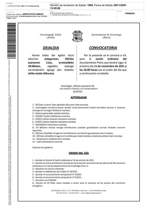 Artziniegako udalbatza
