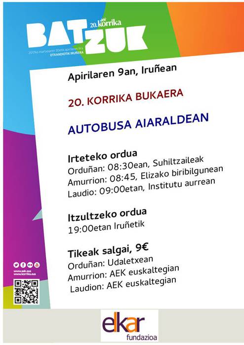 Korrika bukaerara joateko autobusa