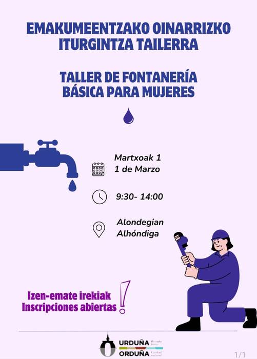 Emakumeentzako oinarrizko iturgintza tailerra