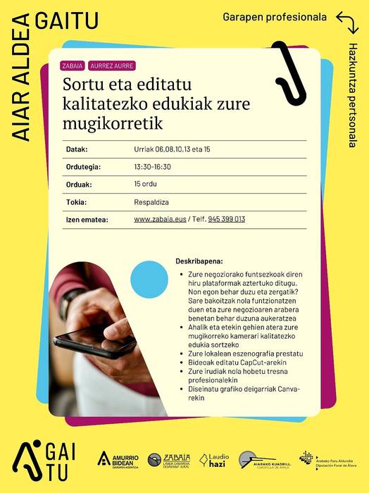 Sortu eta editatu kalitatezko edukiak zure mugikorretik (Lehen saioa)