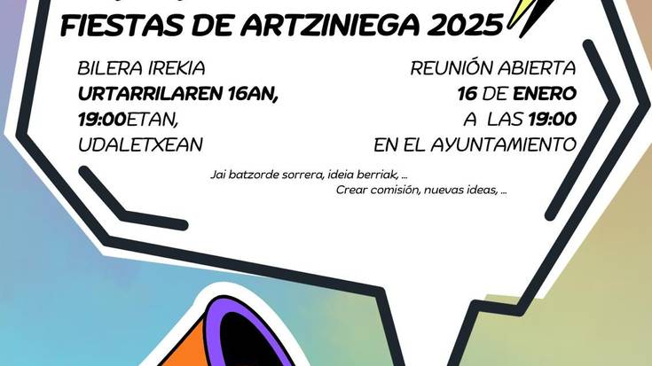 Artziniegako Jaiak 2025, bilera irekia