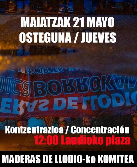 Maderas de Llodioko langileen elkarretaratzea