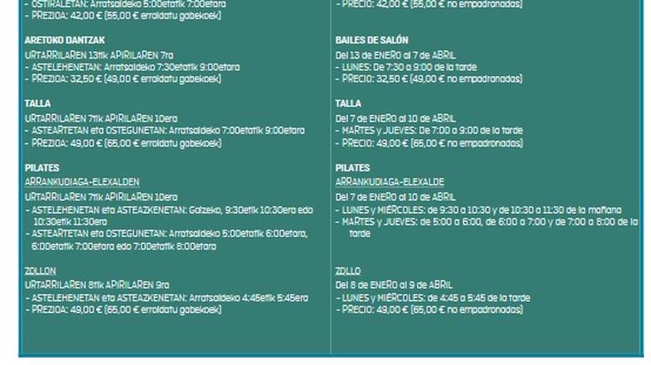 Ikastaroetan izena emateko azken eguna