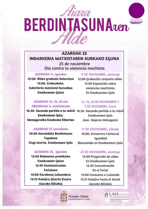 Indarkeria matxistaren aurkako ekintzak