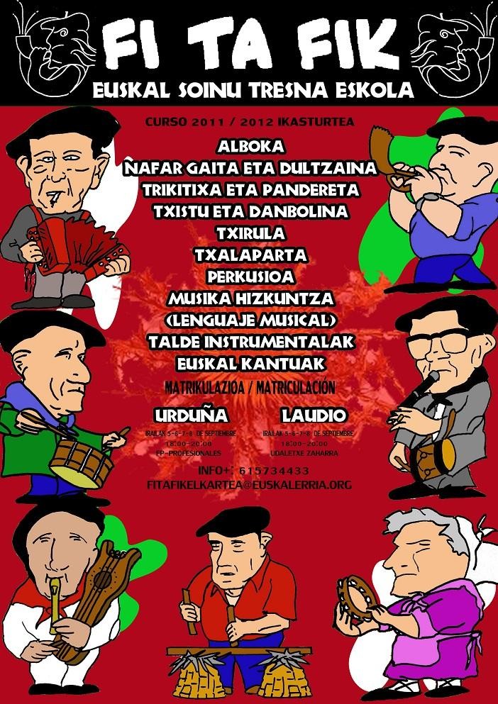Fi ta Fik euskal soinu tresnen eskolan izena emateko epea ostegunera arte zabalik