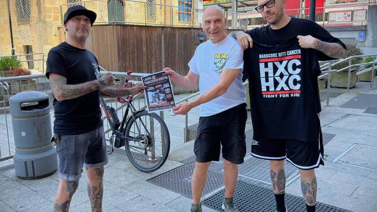"Hardcore Hits Cancer elkartasun ekimenaren kamiseten salmenta markak hautsi ditugu Laudion"