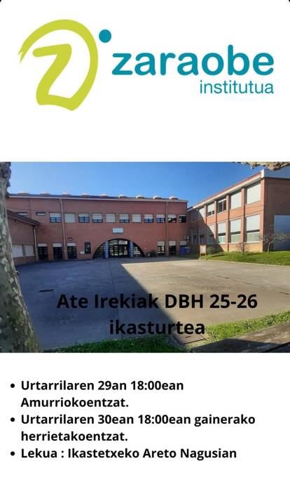 Zaraobe Institutuko ate irekiak