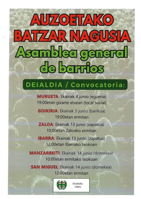 Auzoetako batzar nagusia: Manzarbeiti
