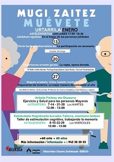 "Mugi Zaitez! ¡Muévete!" programak urtearen hasieran jarriko du arreta