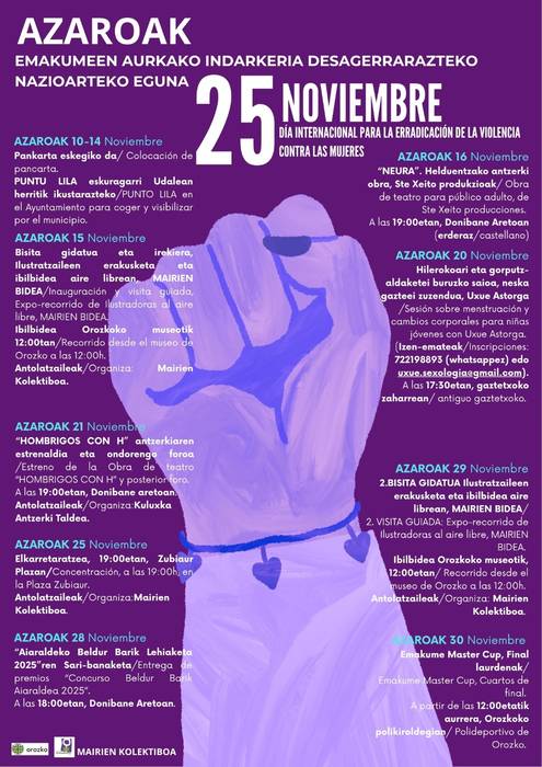 Hilerokoari eta gorputz aldaketei buruzko saioa, neska gazteei zuzendua