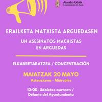 Arguedaseko erailketa matxista salatzeko elkarretaratzea