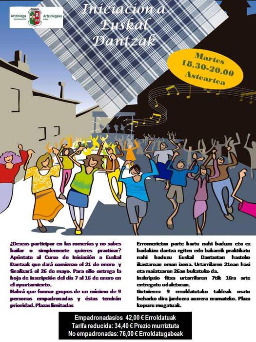Euskal dantzen ikastaroa