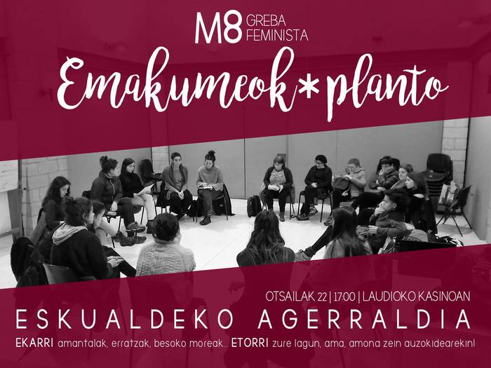 Emakumeok* planto: Eskualdeko agerraldia