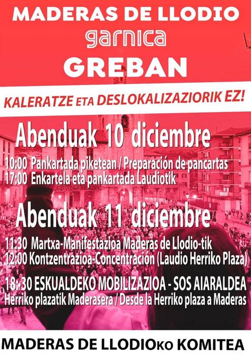 Maderas de Llodioko langileen manifestazioa