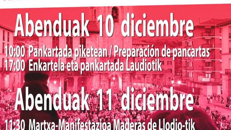 Maderas de Llodioko langileen manifestazioa