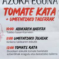 Tomate kata eta haurrentzako jolasak azokan