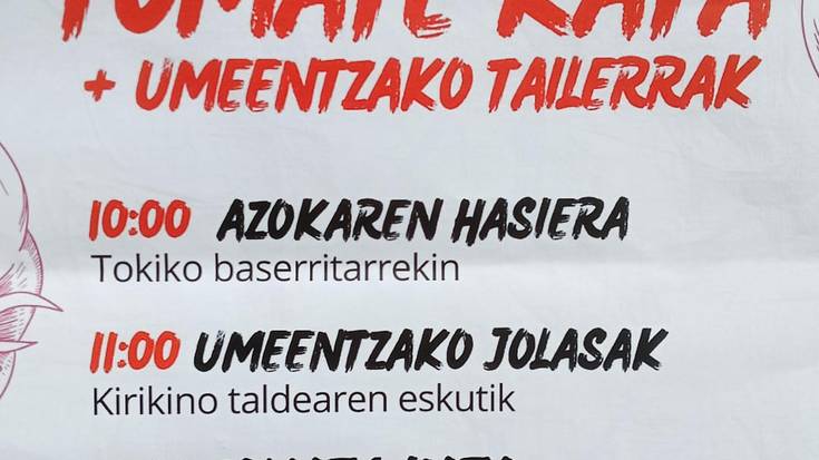 Tomate kata eta haurrentzako jolasak azokan