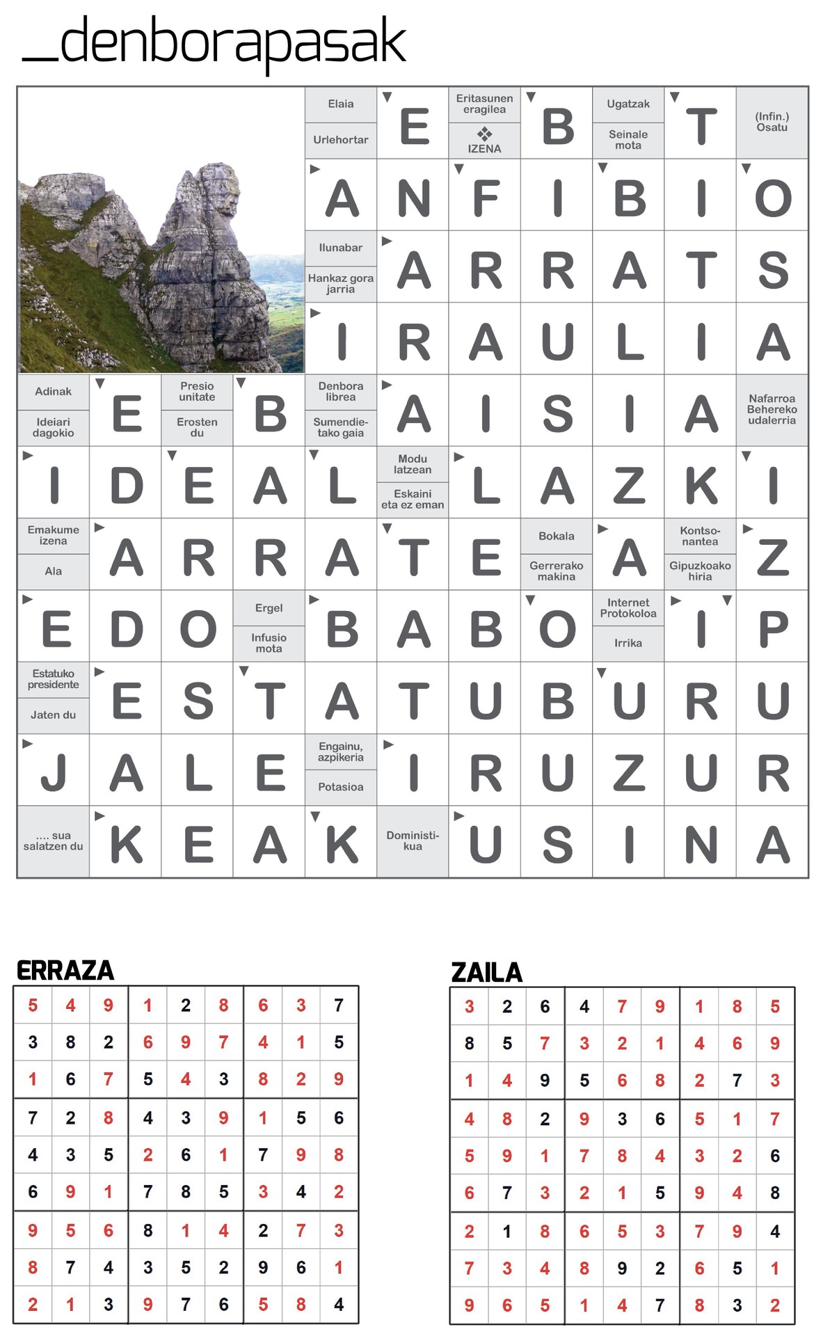 Aiaraldea Egunkariko 58. zenbakiko DENBORAPASEN-EMAITZAK