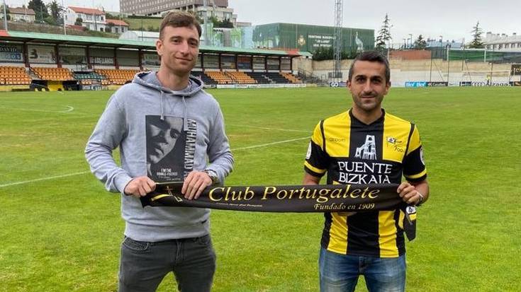 Mikel Alvarok bere kirol ibilbidea luzatuko du Club Portugaleten, Fernando Amorebietaren eskutik